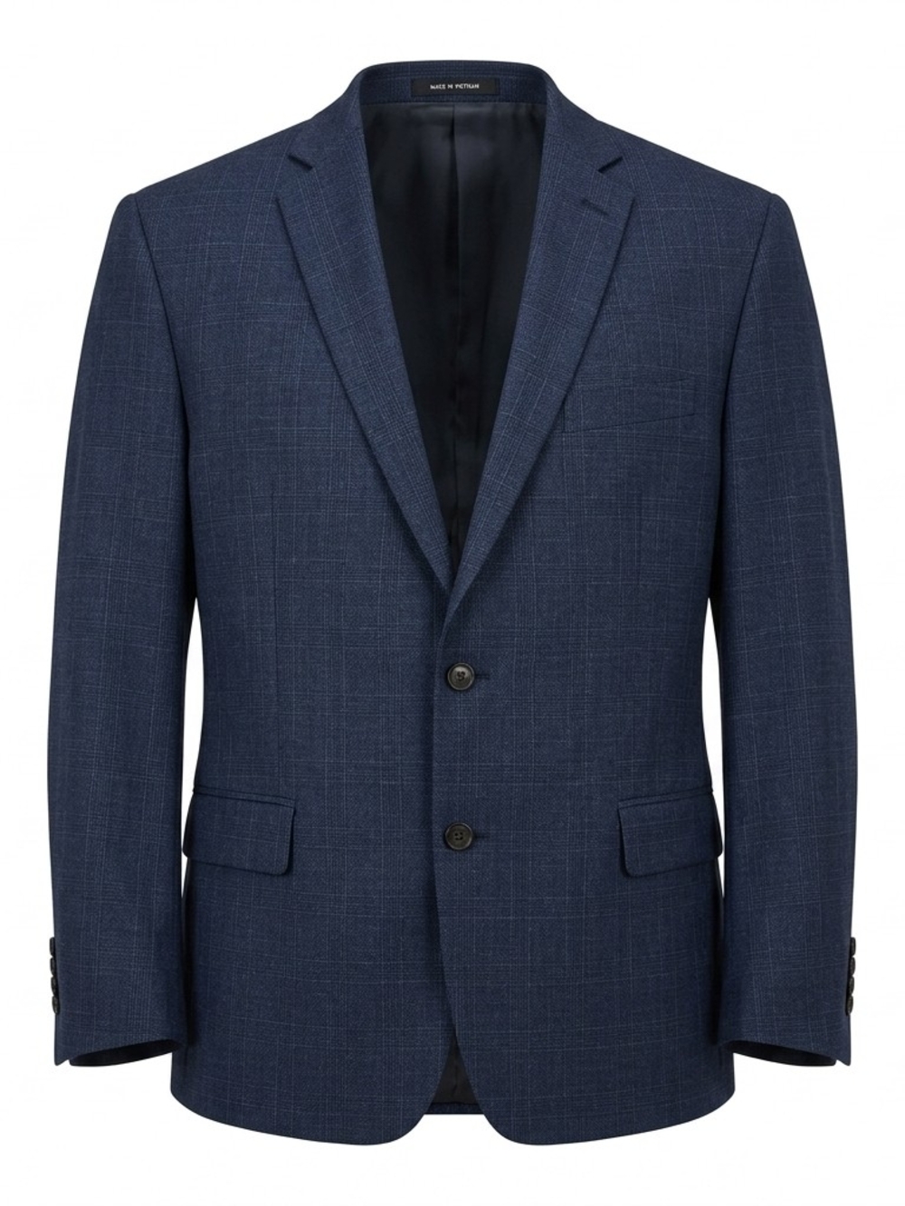 Claiborne Men's Blue Plaid Two-Button Suit Blazer Jacket Size 54R